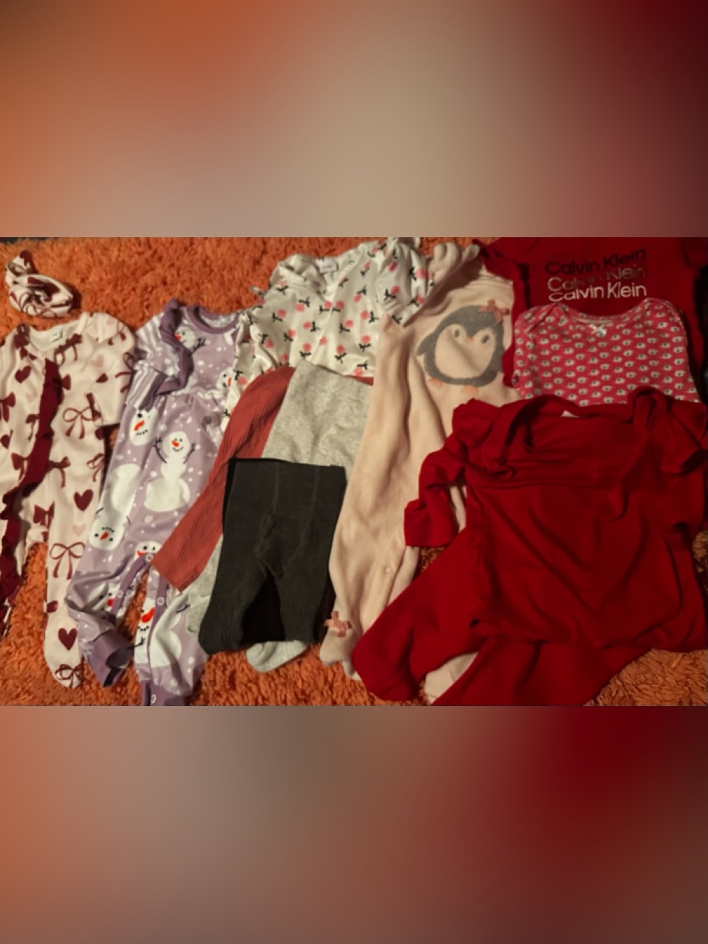 Mixed Baby Girls Sleepwear Bundle - Red, Pink, Purple, Gray